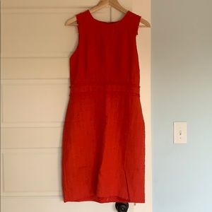 Sheath dress J.Crew red/orange tweed dress size 6